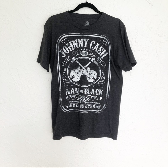 Tops - Johnny Cash | Man In Black Graphic Band Tee Shirt